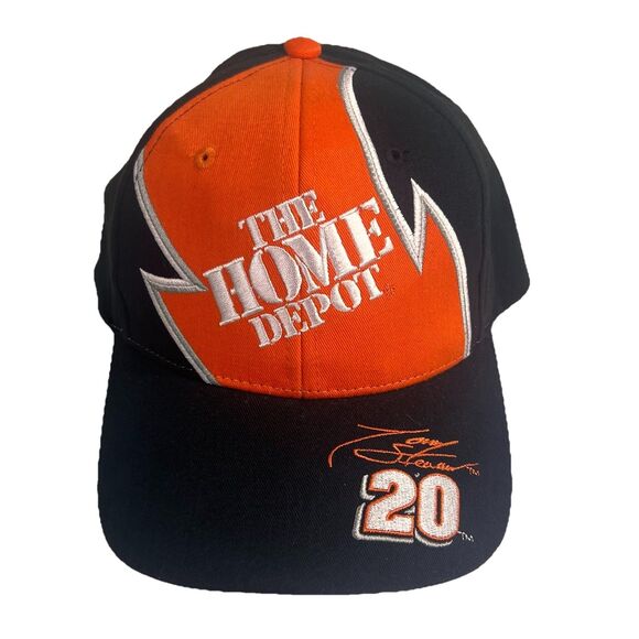 Vintage Tony Stewart Home Depot Hat #20 NASCAR 2000 Snapback Cap Shark Bite - Picture 1 of 8